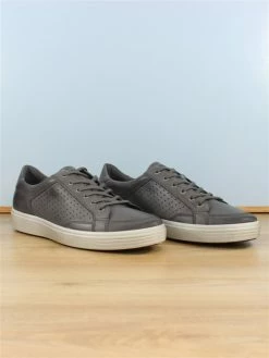 Ecco Basket Ville Cuir Gris