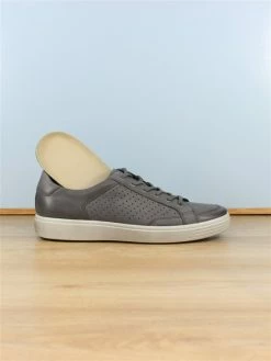 Ecco Basket Ville Cuir Gris -Chaussures-Homme-Grandes-Pointures Soldes Boutique basket ville cuir 3