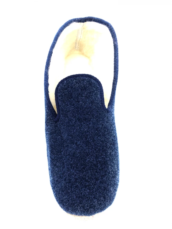 Chausson Charentaise En Feutre Marine | Grande Pointure Homme | FARGEOT Marine 4 Chausson Charentaise En Feutre Marine | Grande Pointure Homme | FARGEOT Marine – Image 4