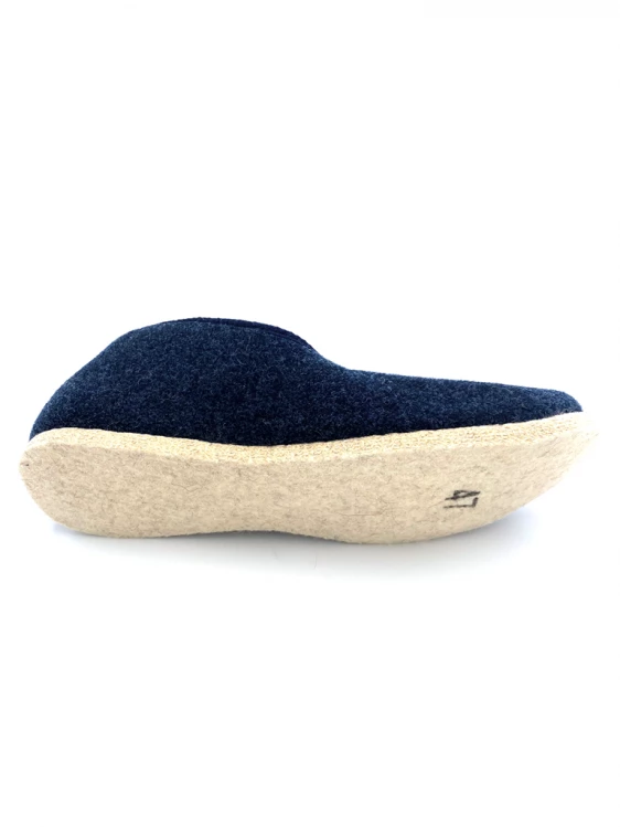 Chausson Charentaise En Feutre Marine | Grande Pointure Homme | FARGEOT Marine 5 Chausson Charentaise En Feutre Marine | Grande Pointure Homme | FARGEOT Marine – Image 5