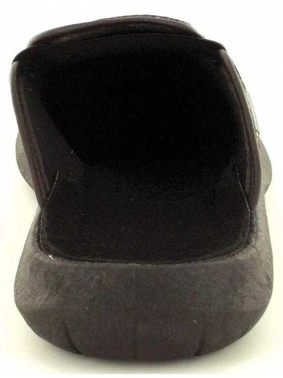 Chausson Mule Tissus Marron | Grande Taille Homme | FARGEOT Marron 4 Chausson Mule Tissus Marron | Grande Taille Homme | FARGEOT Marron – Image 4