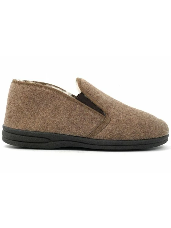 Chausson Feutre/laine Marron | Grande Taille Homme | FARGEOT Marron 2 Chausson Feutre/laine Marron | Grande Taille Homme | FARGEOT Marron – Image 2