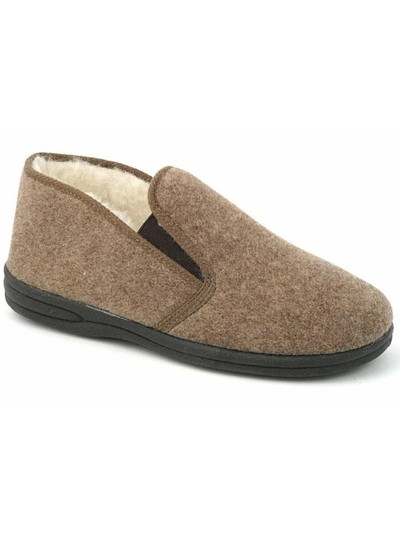 Chausson Feutre/laine Marron | Grande Taille Homme | FARGEOT Marron 1 Chausson Feutre/laine Marron | Grande Taille Homme | FARGEOT Marron