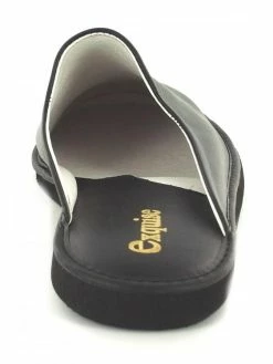 Chausson Mule En Cuir Noir | Grande Taille Homme | EXQUISE Noir 12 Chausson Mule En Cuir Noir | Grande Taille Homme | EXQUISE Noir -Chaussures-Homme-Grandes-Pointures Soldes Boutique chausson cuir 5