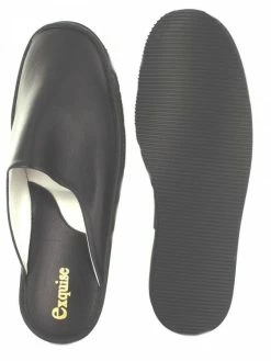 Chausson Mule En Cuir Noir | Grande Taille Homme | EXQUISE Noir 13 Chausson Mule En Cuir Noir | Grande Taille Homme | EXQUISE Noir -Chaussures-Homme-Grandes-Pointures Soldes Boutique chausson cuir 6