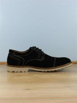 Manz Derby Bout Coupé Noir -Chaussures-Homme-Grandes-Pointures Soldes Boutique derby bout coupe 2
