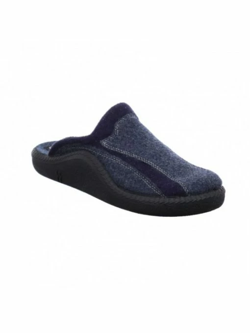 Chausson Mule En Feutre Marine Large | Grande Taille Homme | WESTLAND Marine -Chaussures-Homme-Grandes-Pointures Soldes Boutique mule interieur monaco 246